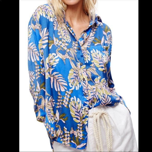 Free People Tops - Free People silky oversized blouse